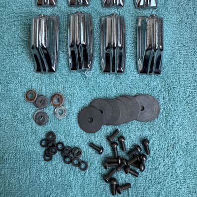 Rogers Lot of 8 Beavertail Vintage Cleveland era Tom Drum Lugs Lot #1 60s - Chrome image 3