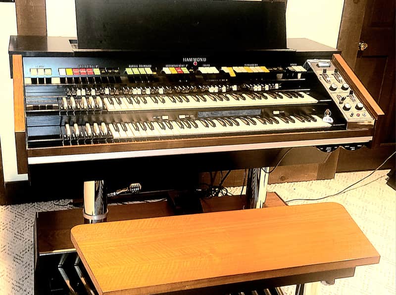 HAMMOND X-66 Organ in MINT, W/122 LESLIE w/Auto-Vari 64 drum machine all mint/w/video image 1