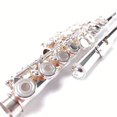 Samperi Silver Pinnacle by Haynes Amadeus Makers Pre-Pro Flute Open Hole B Foot NEW image 7