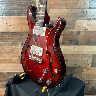 PRS Hollowbody II Piezo Electric Guitar, Custom Color Fire Red Wrap, Hard Case, Free Ship, 171 image 3