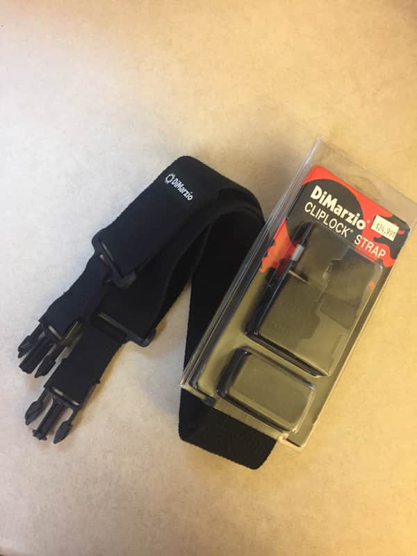 DiMarzio DD2200CBLK 2" Cotton ClipLock Strap image 1