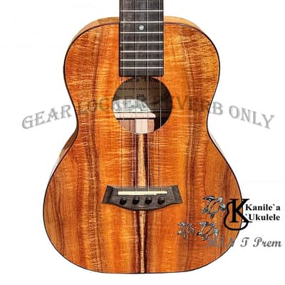 Kanile`a HNS T Prem 25th anniversary Sea Turtle Tenor ukulele with Premium Koa wood image 1