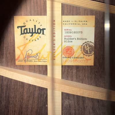 Taylor Builder's Edition 912ce 2020 - Wild Honey Burst image 2
