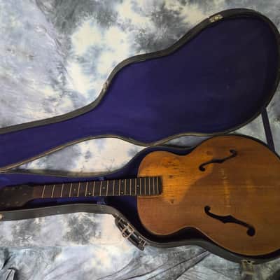 Immagine Vintage RARE 1955 Gypsy Joe Harmony Arch Top Acoustic Guitar Hard Shell Case - 10