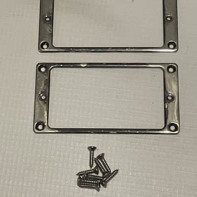 2000's Korean Ibanez S470DXQM S & RG Series Guitar Cosmo Black Worn Humbucker Pickup Mounting Ring Set image 1