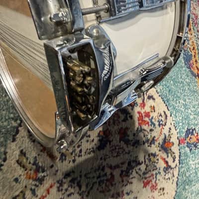 Ludwig - 8x14" 1970s 12 Lug Coliseum Classic Snare Drum, White Cortex image 12