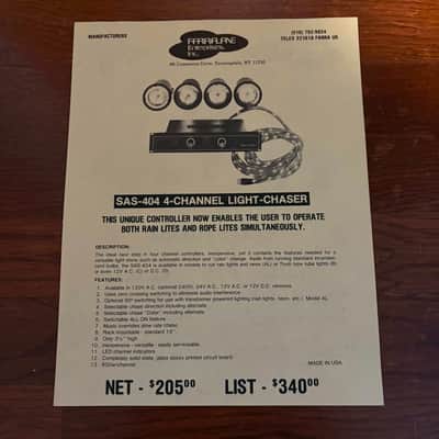 Farralane Lighting and Audio Catalog, Flyers and Pricing, 1983 image 12
