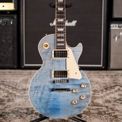Gibson Les Paul Standard '60s Figured Top Electric Guitar - Ocean Blue with Hardshell Case image 4