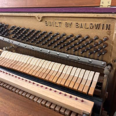 Vintage 1969 Baldwin Acrosonic Upright Piano Walnut MCM Scandanavian Design Complete Restoration image 15