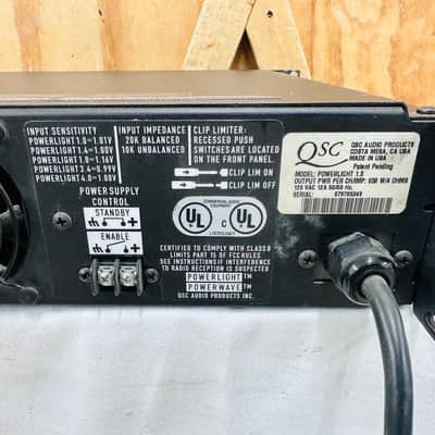 QSC Powerlight 1.8 Power Amplifier 650 Watts Per CH. @ 4 ohms - working image 5