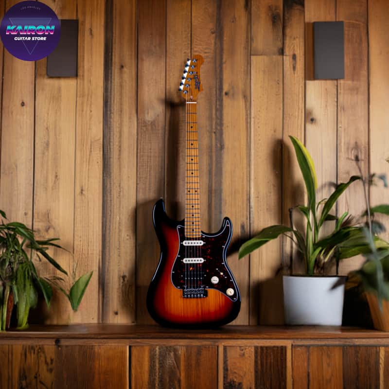 Jet Guitars JS-400 JS400 SB, HSS Ceramic pickups, solid basswood body, 22 frets roasted maple neck, 2 point tremolo Free Setup image 1