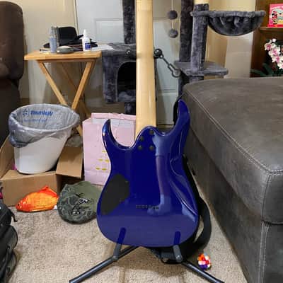 Ibanez Gio GRG7221QA-TBB 7-string in Transparent Blue Burst with Purpleheart Fretboard 2020-2021 model year image 5