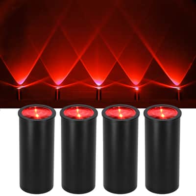 Rockville 4 PACK MINI HALO BLACK DJ Wash Lights+Bag, Wireless DMX/Rechargeable image 1