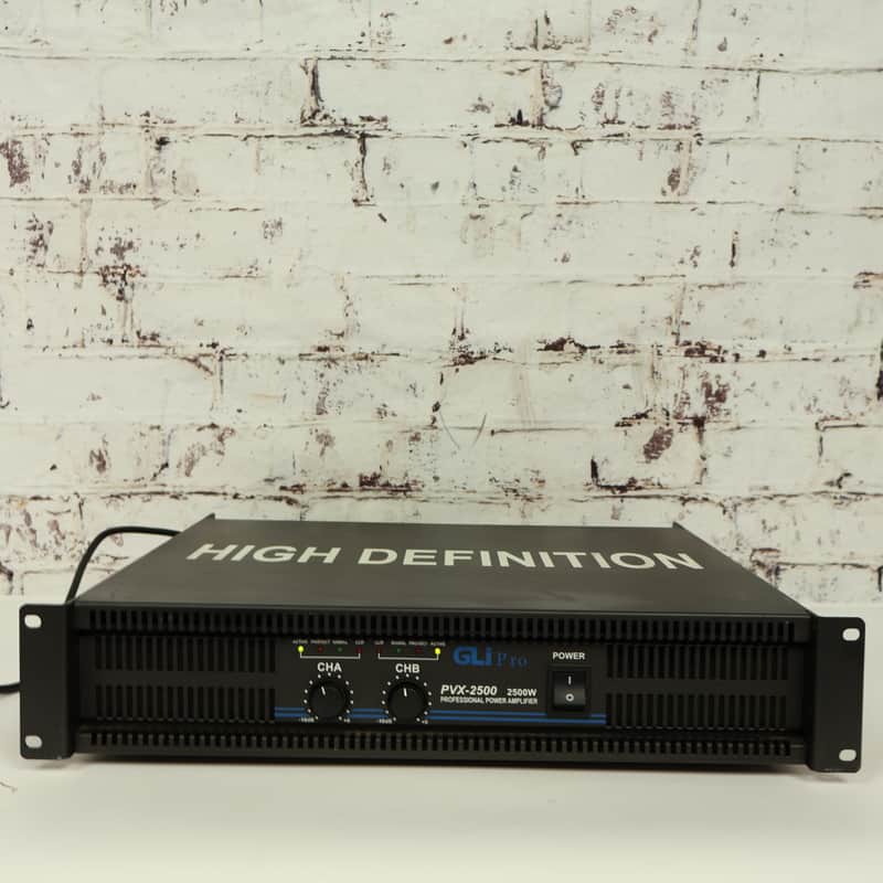 GLI Pro PVX-2500 Professional Power Amplifier 2500W 2-Channel DJ Audio Amp image 1