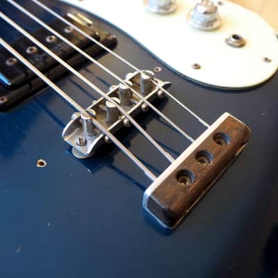 1966 Mosrite Ventures Model Bass Vintage Mark I Ink Blue 100% Original w/ohsc image 11