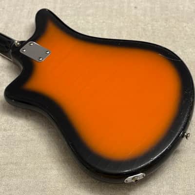 1960’s D’Scala Deluxe Electric Guitar Orange & Black Made in Italy Rare Bizarre + Case image 16