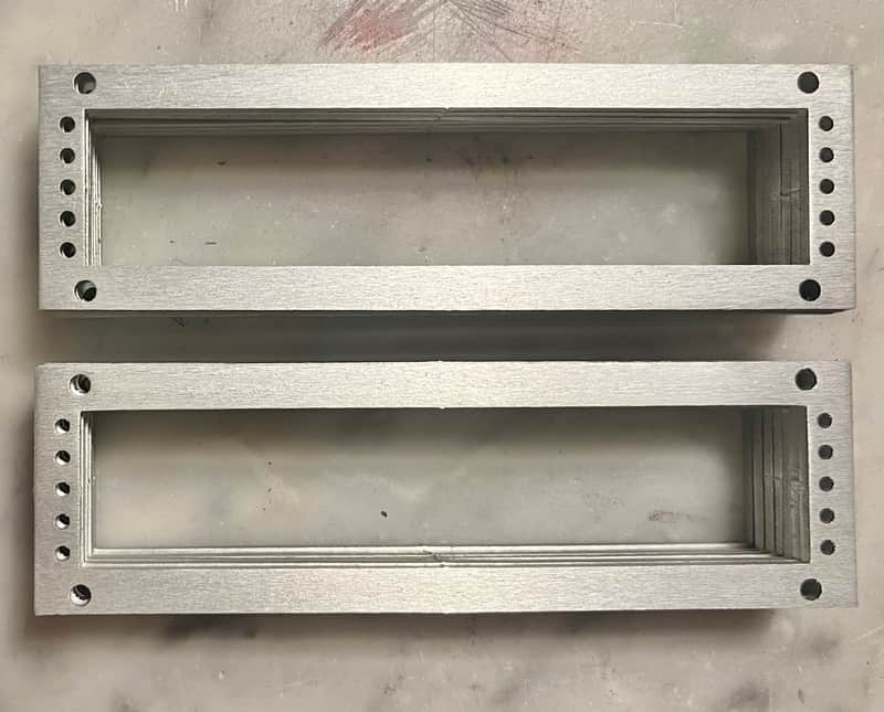 Eurorack 3U to 1U adapter Intellijel size, aluminum PAIR image 1