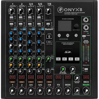 MACKIE ONYX8 Multi-Track USB Bluetooth with FX Onboard Recording Mixer image 1