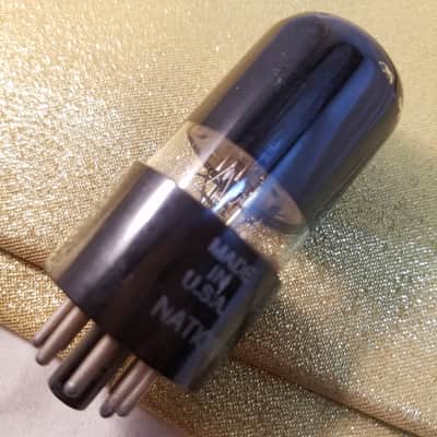 NU National Union balanced 6SN7GT tNOS AT1000 TESTED Vacuum Tube greyglass black glass dual triode 1950-1952 image 9