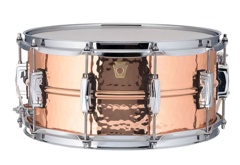 Ludwig 6.5x14 Hammered Copper Phonic Snare Drum with Imperial Lugs image 1