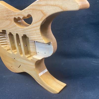 Finished Ash 6 string Jem style guitar body, HSH, AANJ, front route- RB221 image 5