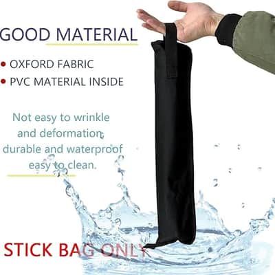 Portable Drum Stick Bag, Small Drumstick Storage Case Bag, Hanging Drumstick Holder Bag, Lasting Drum Sticks Bag with Hooks Inside for Drum Set Mallet and Percussion Sticks image 3