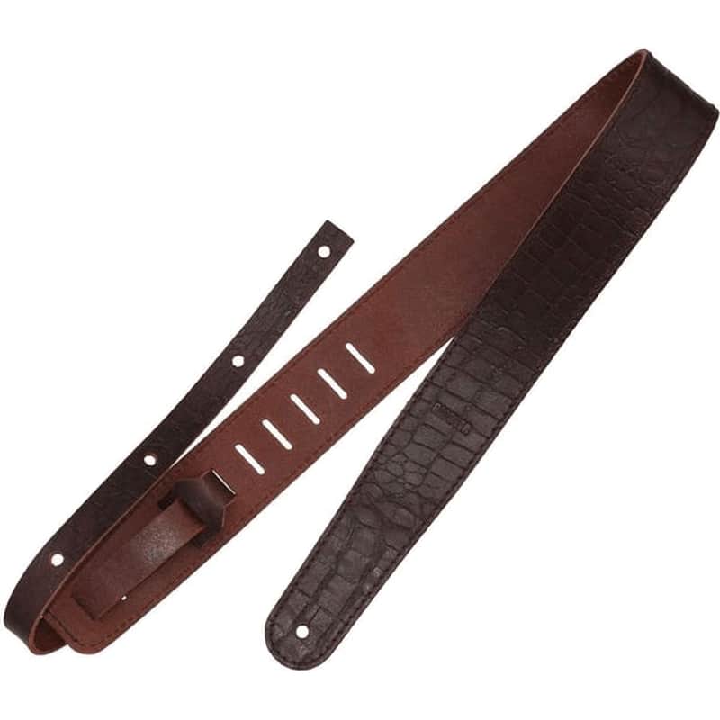 RICHTER Raw II Contour Guitar Strap Croc Brown - 1487 image 1