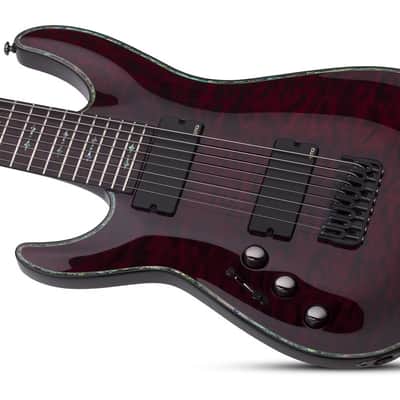 Schecter Hellraiser C-8 Left hand Electric Guitar - Black Cherry (133) image 4