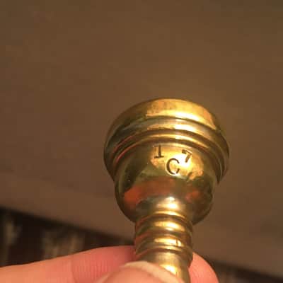 RARE GOLD PLATED HANDMADE RUDY MUCK CUSHION RIM 17-C 1930'S TRUMPET MOUTHPIECE ORIG FIN. 92% FREE SHIP image 2