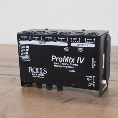 Rolls MX124 ProMix IV Portable 4-Channel Stereo Mixer (No Power Supply) CG00M6L image 4