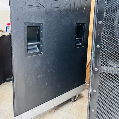 EAW SB750F Dual 18" Sub-Woofer Speakers - PAIR w/Dollies - Tested & Working image 4
