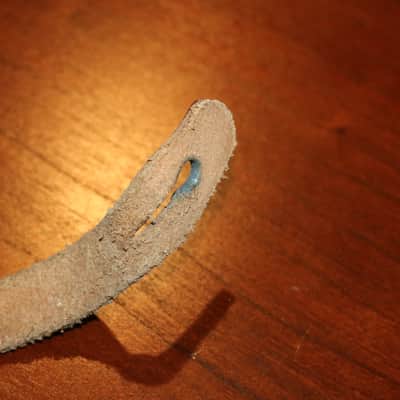 Bobby Lee  Leather Guitar Strap  Circa 1958-1960 - White image 10