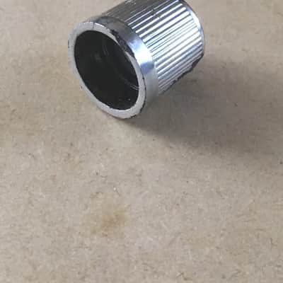 1 Single Vintage Push On Tele Strat Amp Knob Chrome Natural Heavy Relic Plastic image 4
