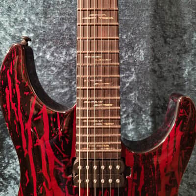 Schecter C-1 Silver Mountain - Blood Moon image 2