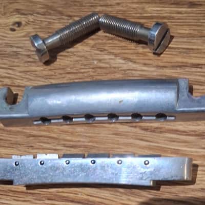 Vintage Gibson ABR-1 Patent Number Bridge & Tail Piece - 1965-72 - Nickel image 5