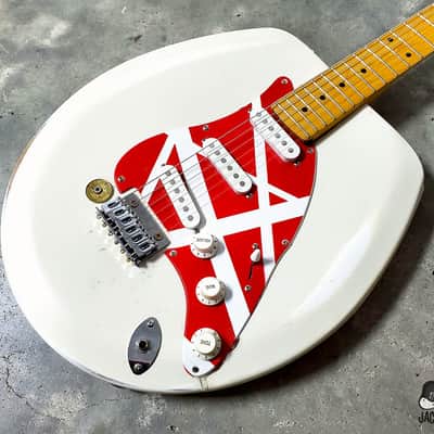 Jack's Guitarcheology "Bed Pan Halen's Frankensh*t" Toilet Seat Electric Guitar (2021 White Relic) image 2