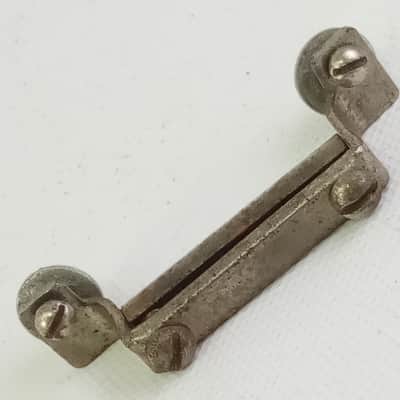 Leedy/Ludwig 1 7/8"Snare Drum Butt Plate Nickel Half-Circle Clamp-Bar Vintage20s image 1