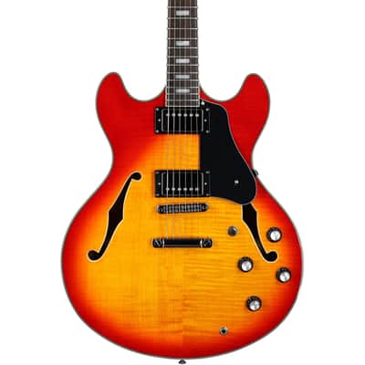 Sire Larry Carlton H7 Semi-hollowbody Electric Guitar, Cherry Sunburst image 4