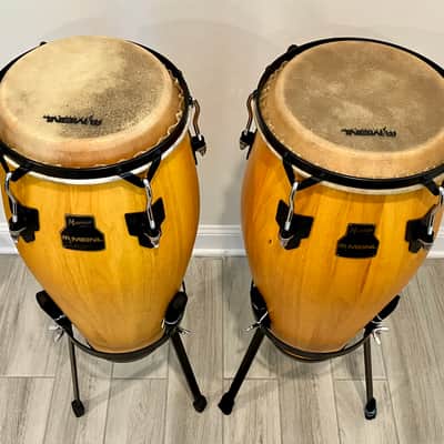 Meinl MarathMeinl Marathon Series Wood Conga Pair Natural w/ LP Bags & Stands – Thailand-Madeon Series image 3