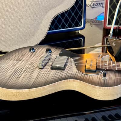 Nik Huber LEFT HANDED  KRAUSTER II “ Custom Shop” KORINA &  Super Flame Top  2016  Charcoal Black image 18