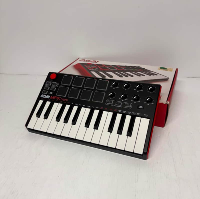 Akai MPK Mini MKII 25-Key MIDI Controller 2014 - Present - Black with Black Keys image 1