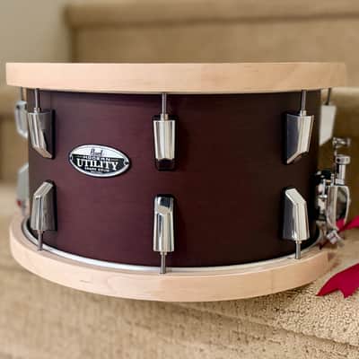 CUSTOM Pearl Modern Utility 14x8" Maple Snare Drum 2010s - Satin Brown image 3