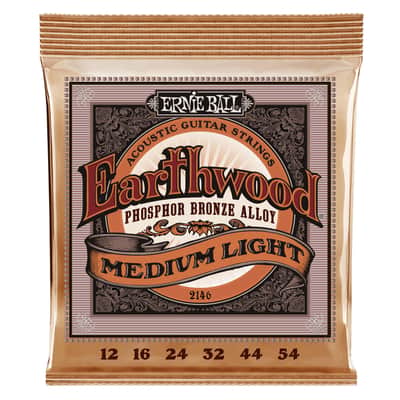 P02146 Earthwood Medium Light Phosphor Bronze Acoustic Guitar Strings - 12-54 Gauge image 1