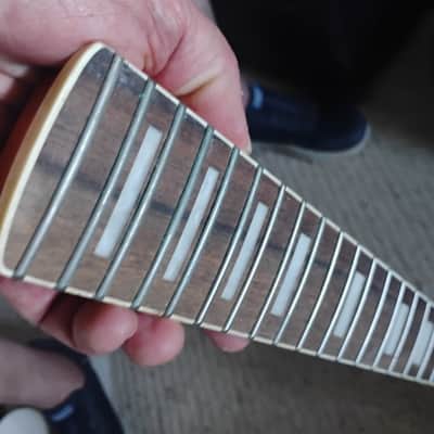 Jazzmaster neck, as new, unusued, Mint condition, white binding, block inlay. Part for project luthier restoration image 4
