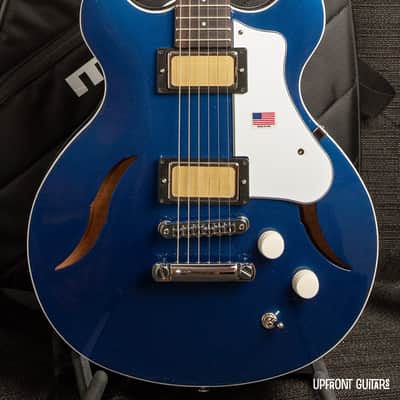 Harmony Comet Midnight Blue Semi-Hollow RW 2025 Electric w/Mono Vertigo Bag image 2