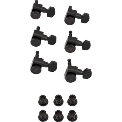 Fender Locking Stratocaster/Telecaster Tuning Machines, Black, Set of 6 image 1