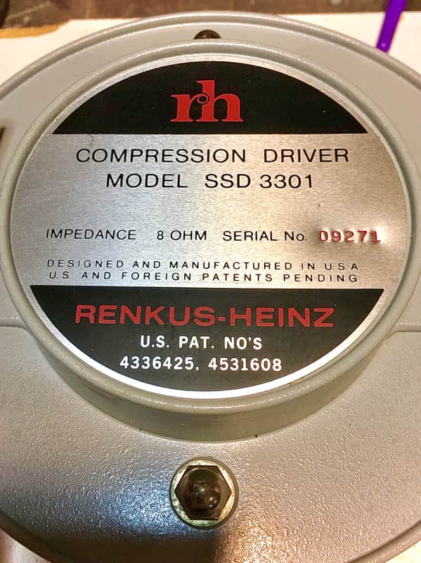 Renkus-Heinz Vintage SSD-3301 Midrange Compression Driver 2-Inch