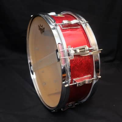 Ludwig Pioneer Snare Drum – 14" x 5" 1976 - Red Sparkle image 4