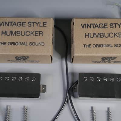 Tom Holmes PAF - H450 + H455 Humbuckers, Double Cream Bobbins, Nickel Chrome Covers.                     "Peter Green configuration." image 1