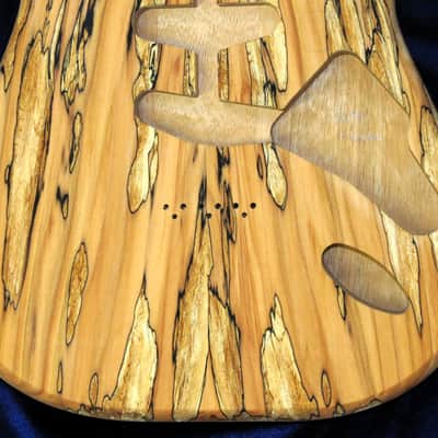 Spalted Maple Top / Mahogany Strat body Standard Hardtail 4lbs 6oz #3699  **IMPORTS INCLUDED image 4